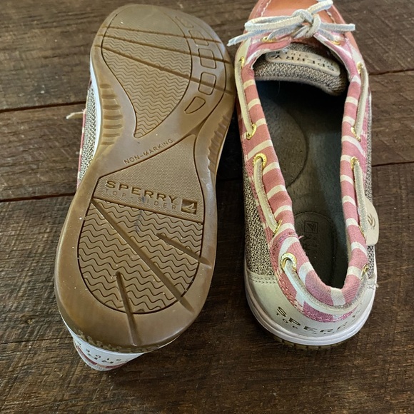Sperry Women's Pink and Tan Loafers - Picture 5 of 7